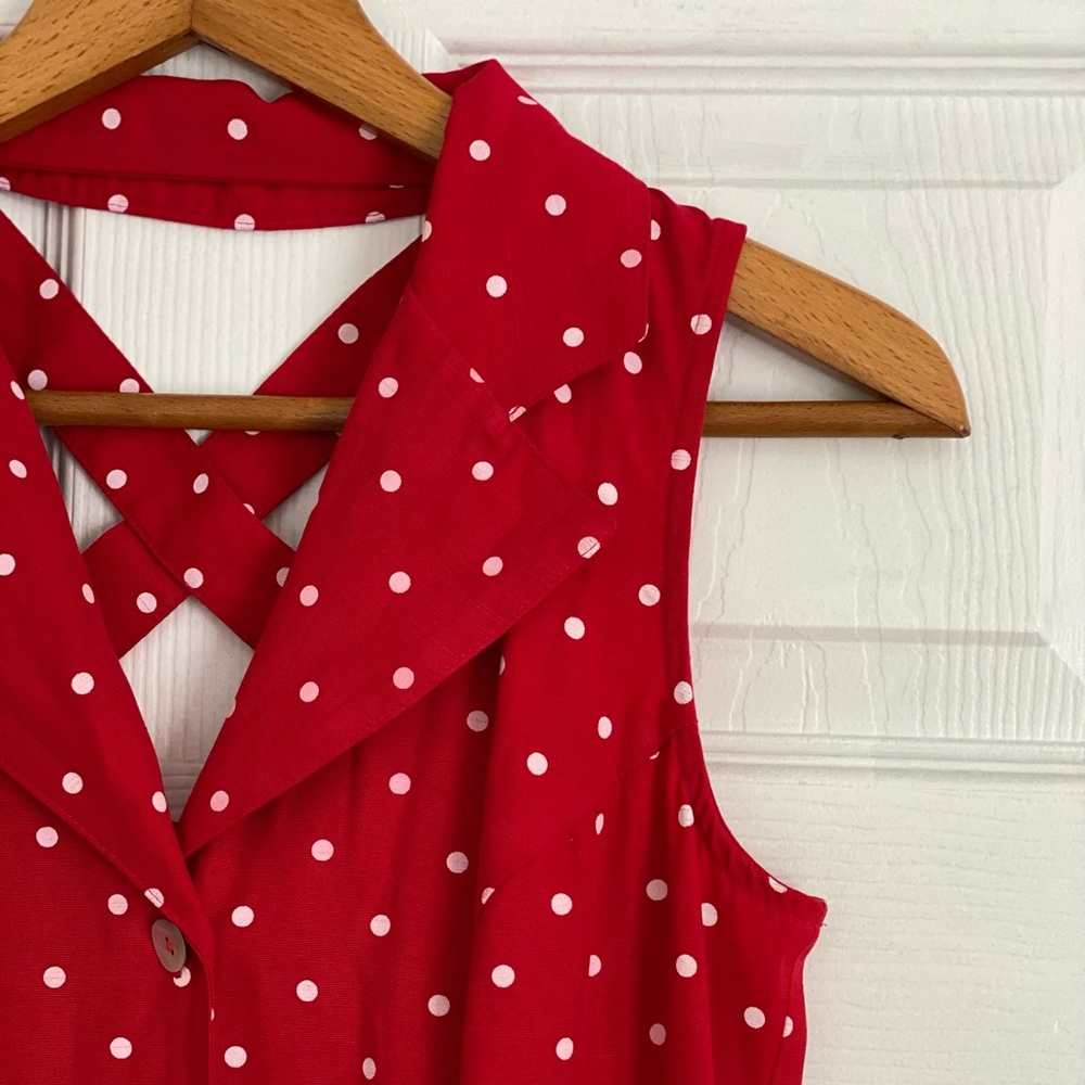 Red Polka dot maxi dress